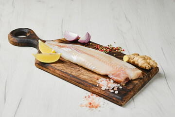 Wall Mural - Freshly frozen zander fillet