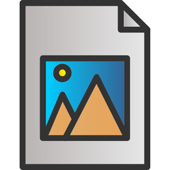 Canvas Print - File Image Icon