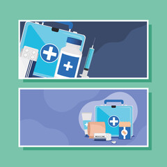 Sticker - first aid kit horizontal banner