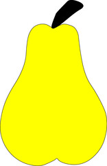 Yello pear vector illustration