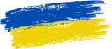 Fototapeta  - Ukraine Flagge Pinsel isoliert