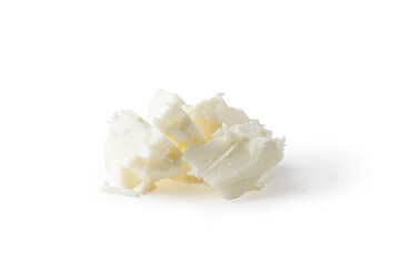 Organic white soy wax for candles. Natural soy and coconut wax for candlemaker. Isolated