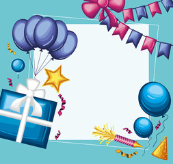 Canvas Print - birthday party festive