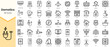 Simple Outline Set of domotics icons. Linear style icons pack. Vector illustration