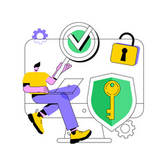Poster - general data protection regulation abstract concept vector illustration. personal information contro