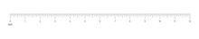 12 Inch Or 1 Foot Ruler Scale. Unit Of Length In Imperial System Of Measurement. Horizontal Measuring Chart With Markup And Numbers. Math Or Sewing Tool. Vector Graphic Illustration