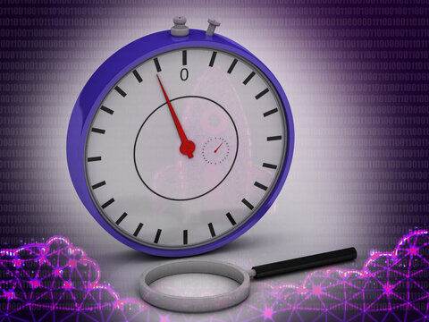 3d illustration stopwatch search concept
