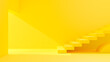 © oatintro - Yellow stair at the entrance. Bright light in front of the stair. Space for banner and logo background. Minimal idea concept, 3D Render.