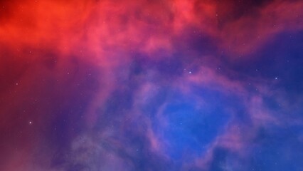 nebula gas cloud in deep outer space, science fiction illustrarion, colorful space background with stars 3d render	
