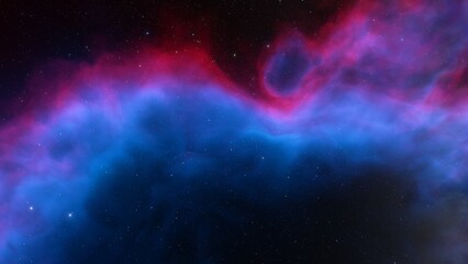 nebula gas cloud in deep outer space, science fiction illustrarion, colorful space background with stars 3d render
