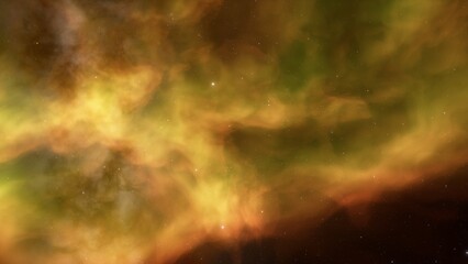 Wall Mural - nebula gas cloud in deep outer space, science fiction illustrarion, colorful space background with s