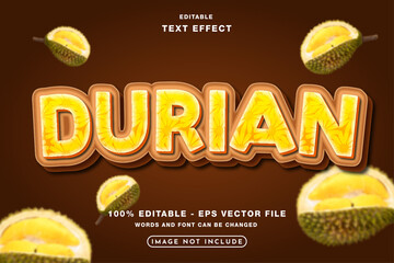 Wall Mural - Durian 3d editable text effect
