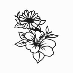 Sticker - Flower design vector, flower icon art illustration