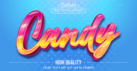Leinwandbilder - Editable text style effect - Candy text style theme.