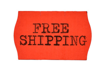 Wall Mural - Free Shipping red price tag sticker isolated