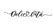Dolce vita. Lettering inscription. Design element for greeting card, t shirt, poster