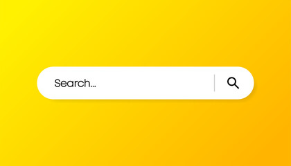 Poster - Search bar on yellow background. Vector illustration.