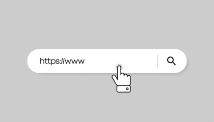 Poster - Search bar on white background. Vector illustration.