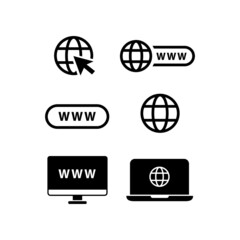 Poster - Set of www icon design vector collection