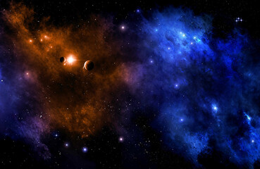 Wall Mural - dust and gas of deep dark space