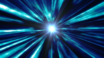 Wall Mural - Blue Space Tunnel