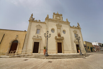 Fototapete - Santa Maria delle Grazie church in Sanarica, Apulia
