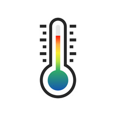 Hot temperature weather and climate forecast flat vector illustration.
