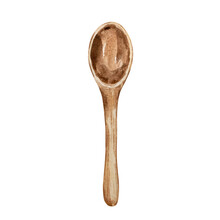 Watercolor Wooden Spoon