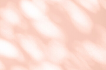 Aufkleber - shadow and light bokeh pink background of leaf shadow tree branch on white wall texture,  shadow overlay effect
