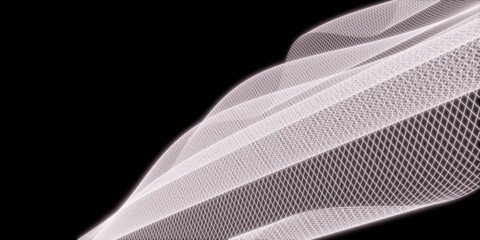 Poster - Abstract 3d mesh wave background. Futuristic technology style. Elegant background for business presentations.