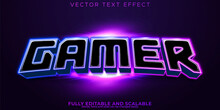 Gamer Text Effect, Editable Esport And Neon Text Style