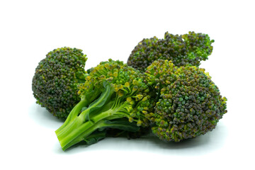 Wall Mural - Broccoli florets isolated on white background