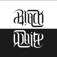 Black & White Ambigram Logo