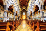Fototapeta  - Interior design of St Paul's Cathedral. The cathedral is a major landmark and iconic building in Melbourne.