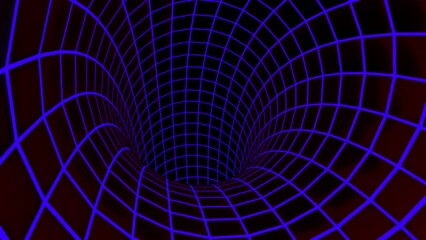 Poster - the travel through a wormhole in outer space, seamless loop. design. black hole vortex in a hyperspa