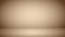 Abstract Background. The Studio Space Is Empty. With A Smooth And Soft Brown Color