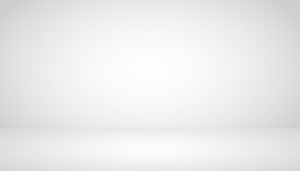 Wall Mural - abstract background. the studio space is empty. with a smooth and soft white and gray color
