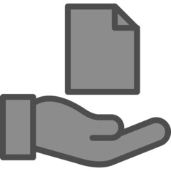 Poster - Hand Paper Icon