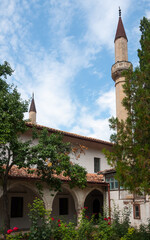 Wall Mural - Big Khan Mosque and minaret  of 1532 of Bakhchisaray Palace, Bakhchisarai, central Crimea