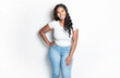 © Louis-Paul Photo - Studio portrait of beautiful brunette young dark-skinned woman,