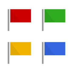 Poster - a set of flag icons. location information. editable vectors.