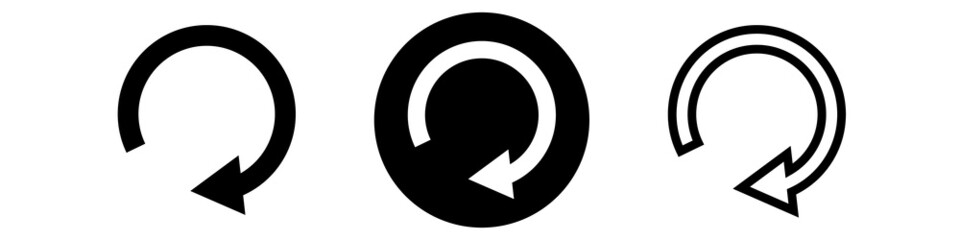 Poster - Refresh and recycle icons. Reload the browser screen. Vectors.