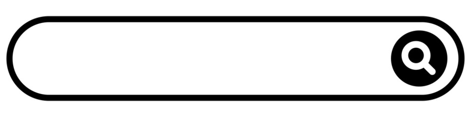 Aufkleber - Rounded search bar. Flat design style. Vectors.