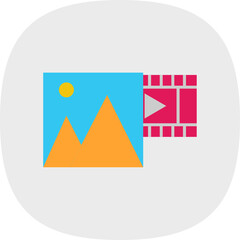 Sticker - Photo Video Icon