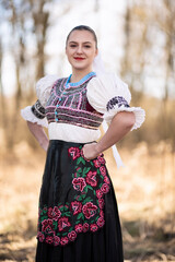 Slovak folklore. Slovakian folklore girl.