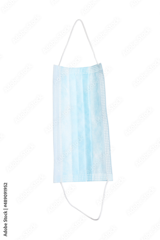 Surgical mask on white background