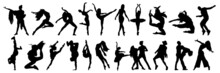 Dance Silhouette , Pack Of Dancer Silhouettes