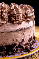 Poster - A closeup shot of a delicious chocolate cake