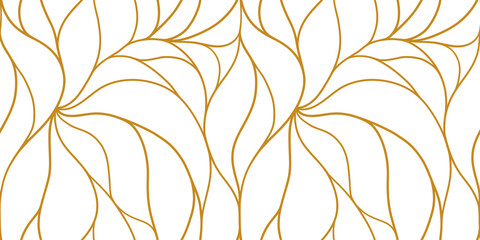 elegant seamless floral pattern. wavy vector abstract background. stylish modern linear texture.
