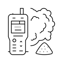 air dust quality line icon vector illustration